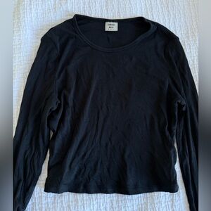 Sunday Best Aritzia Black Long Sleeve Top Cropped